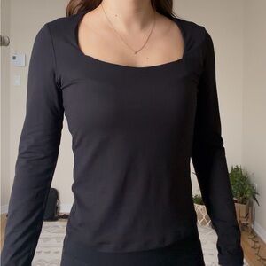 H&M Square Neck Long Sleeve Top | New With Tags | Chic Casual